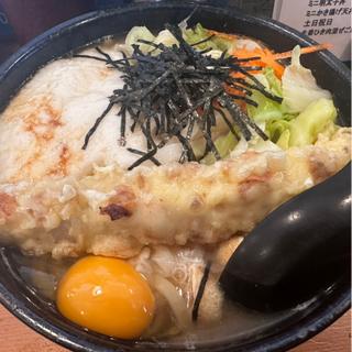 月見とろろうどん、特盛、ちくわ天(自家製麺 うどん五葵（ITSUKI）)