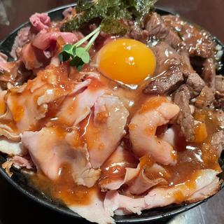 3種盛肉丼 並(炭火ステーキ ひだまり庵 本店)