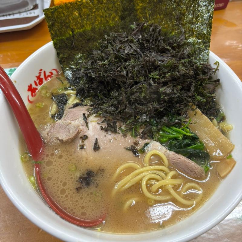 岩のりラーメン(横浜ラーメン あばん 上尾西口駅前店)