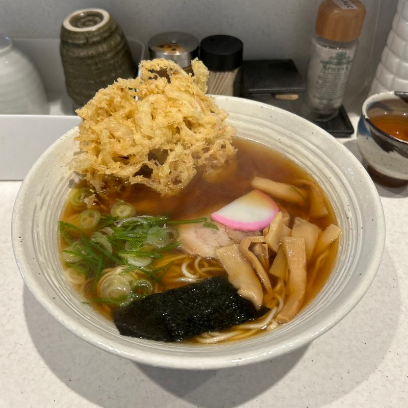 中華そば+かき揚げ(徳川町 麺家りつ)