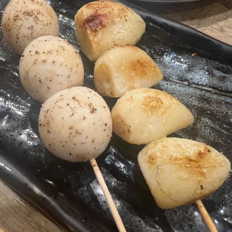 にんにく、うずら(チキン野郎 駒沢総本店)