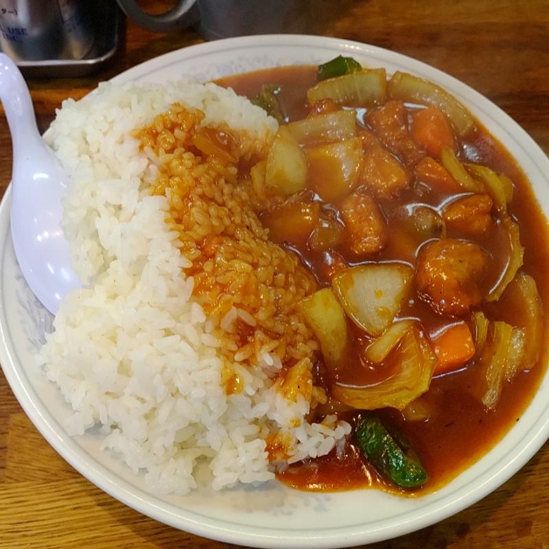 酢豚会飯大盛(会飯　よこ多)