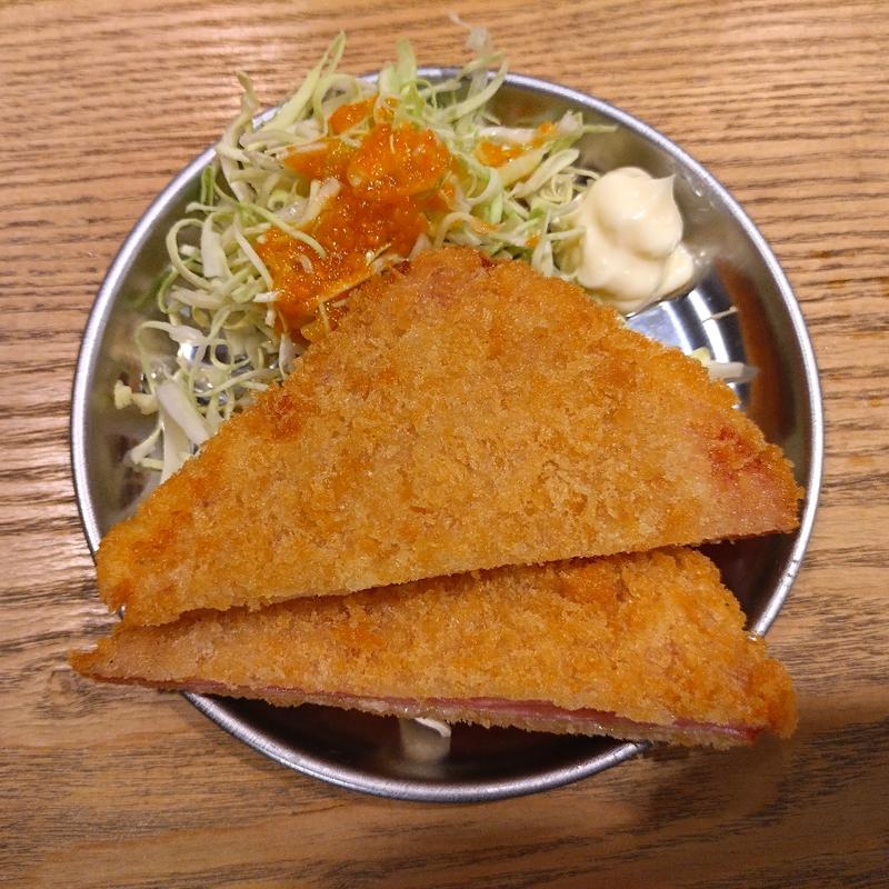 ちょっと贅沢なハムカツ(餃子の花木)