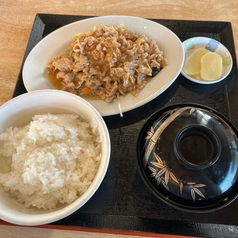 みそ生姜焼き定食(与倉ドライブイン)