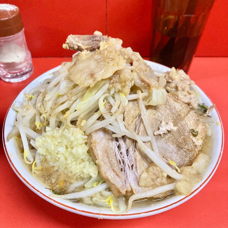 ラーメン半分　全マシ(ラーメン二郎  京都店)