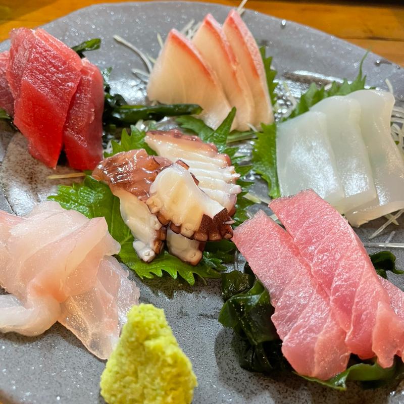 刺身5点盛り(国頭港食堂)