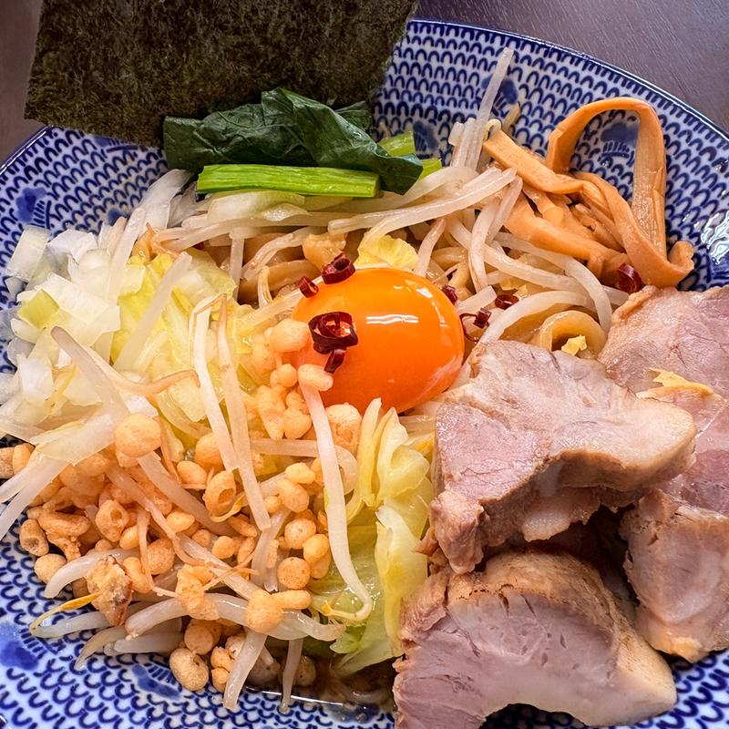 まぜそば(自家製手打ち麺 禿（かむろ）)