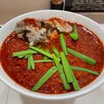 辛麺 辛さレベルとんでもねぇ➕ひき肉増し➕トロトロ軟骨(宮崎辛麺屋 一輪 関東本店)