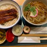 うなぎ丼とへぎそばセット