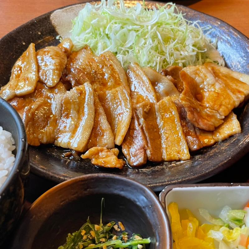 デカ盛り豚バラ十勝皿定食(いっちょう 花園店)