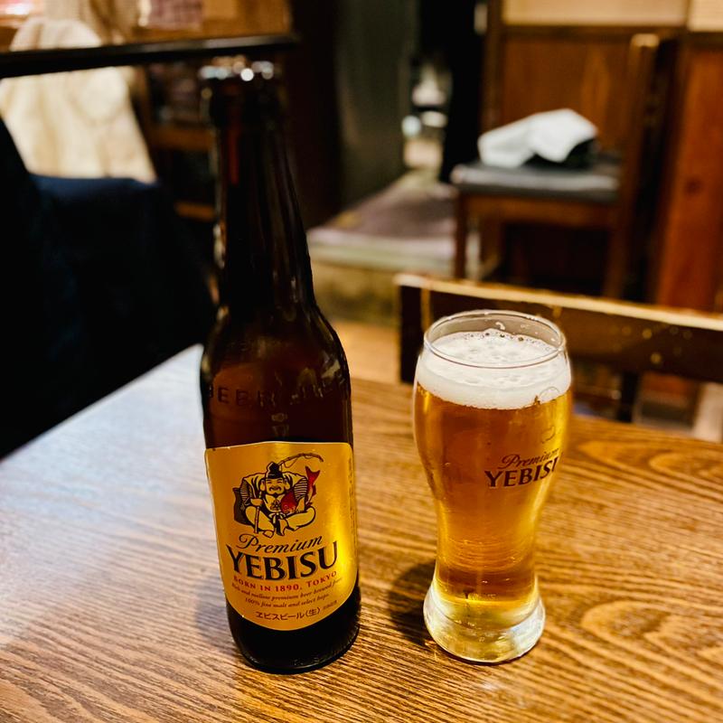 エビスビール(炭火焼鳥酒房 和光市のおっ鳥家)