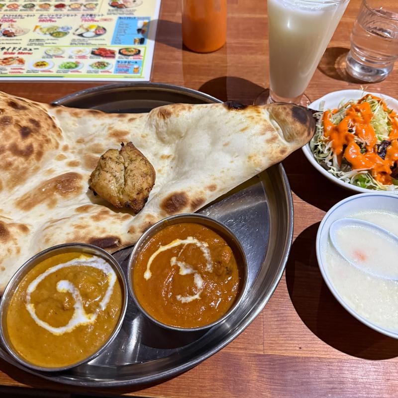レディースセット　チキンカレー&マトンカレー(インド・ネパールレストラン カトマンズキッチン 小田原駅前店 KATHMANDU KITCHEN Odawara Eki Mae)