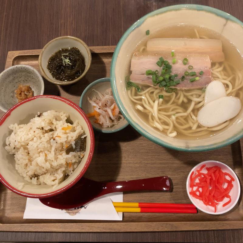 朝そばセット(いつでも朝ごはん 国際通り モーニングレストラン)