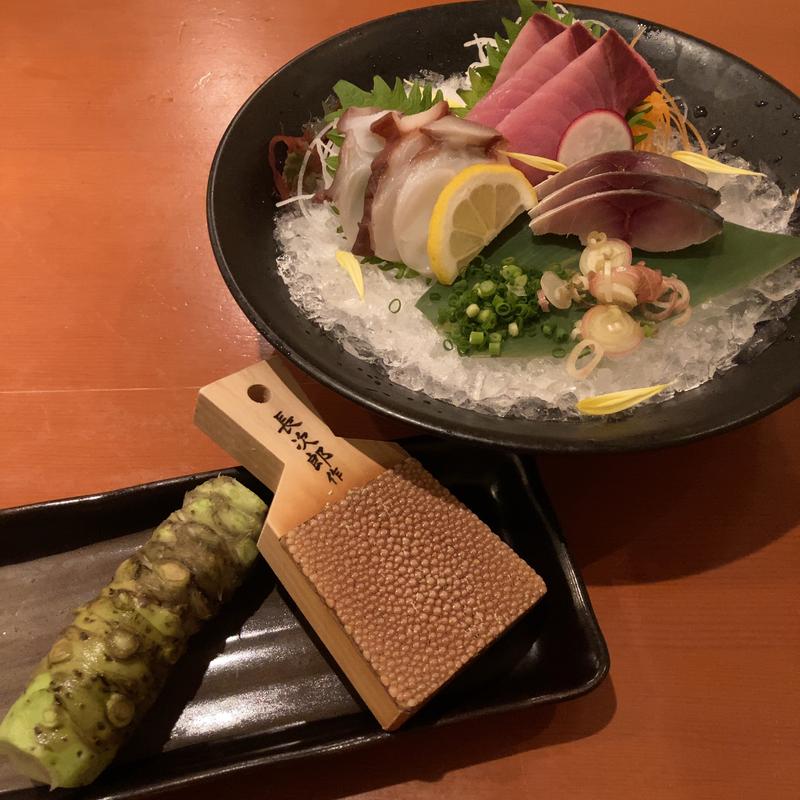 おまかせ刺身盛り合わせ三種(路地ダイニング わさび )