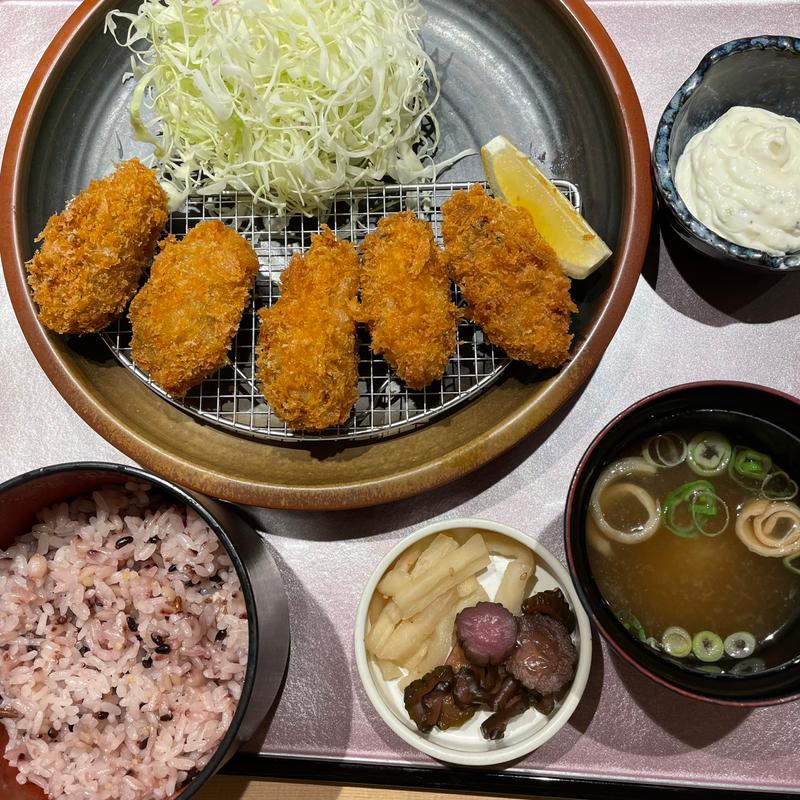 広島県産カキフライ膳(とんかつ かつまさ 広島店)