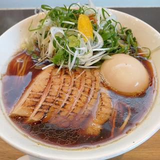 鴨の薬味そば 味玉(麺屋花枇)