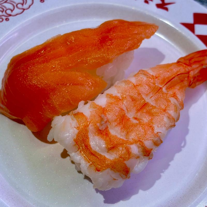 えび•サーモン(スシロー梅田茶屋町店)