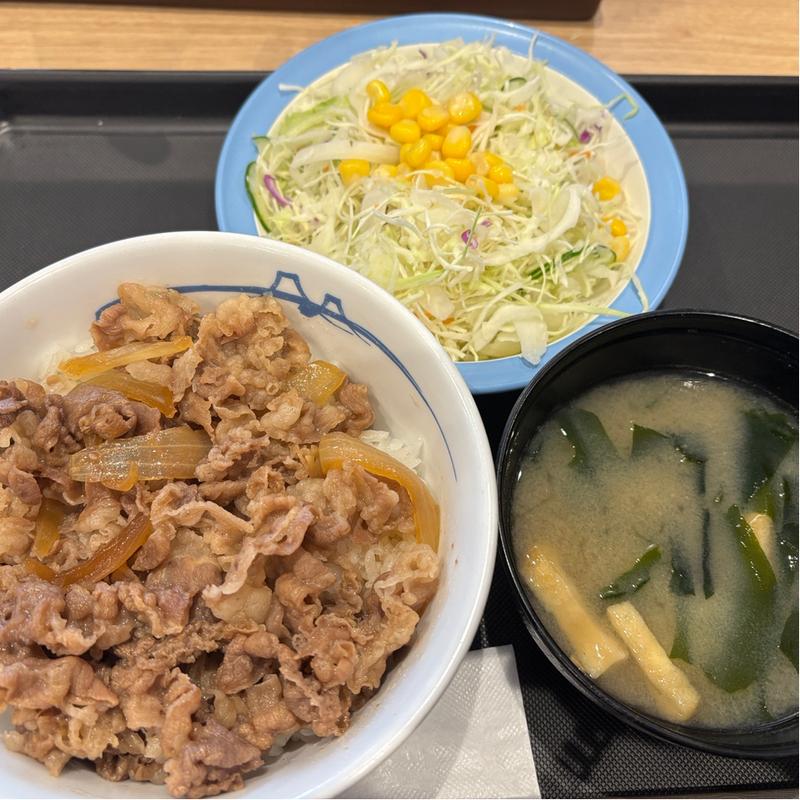 牛丼セット(松屋 新杉田店)