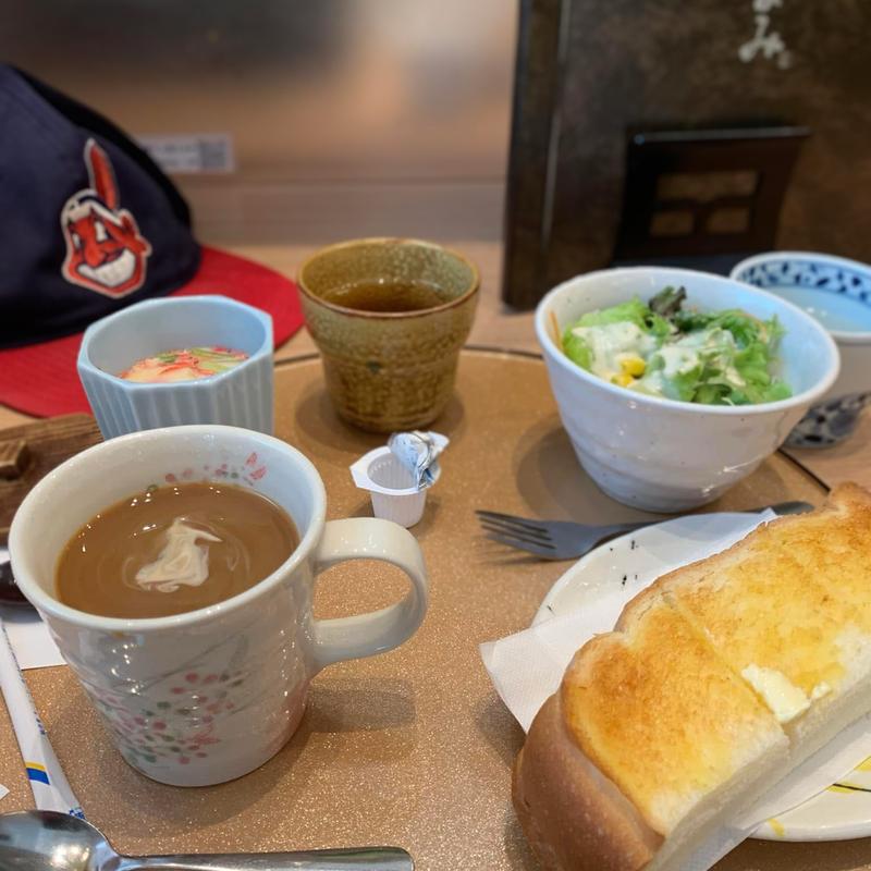 モーニングセット トースト(池下カフェ 花ごよみ)