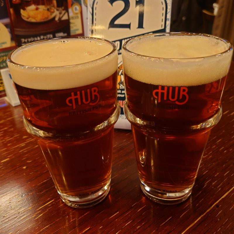 HUB ALE 3/4Pint glass(HUBロッテシティホテル錦糸町店)