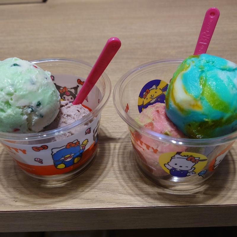 ポッピングシャワー✕大納言あずき＆ベリー ミーツピスタチオ✕サンセットサーフィン(サーティワンアイスクリーム アルカキット錦糸町店)