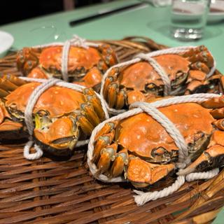 上海蟹姿蒸し 雄雌食べ比べ(新世界菜館 （シンセカイサイカン）)