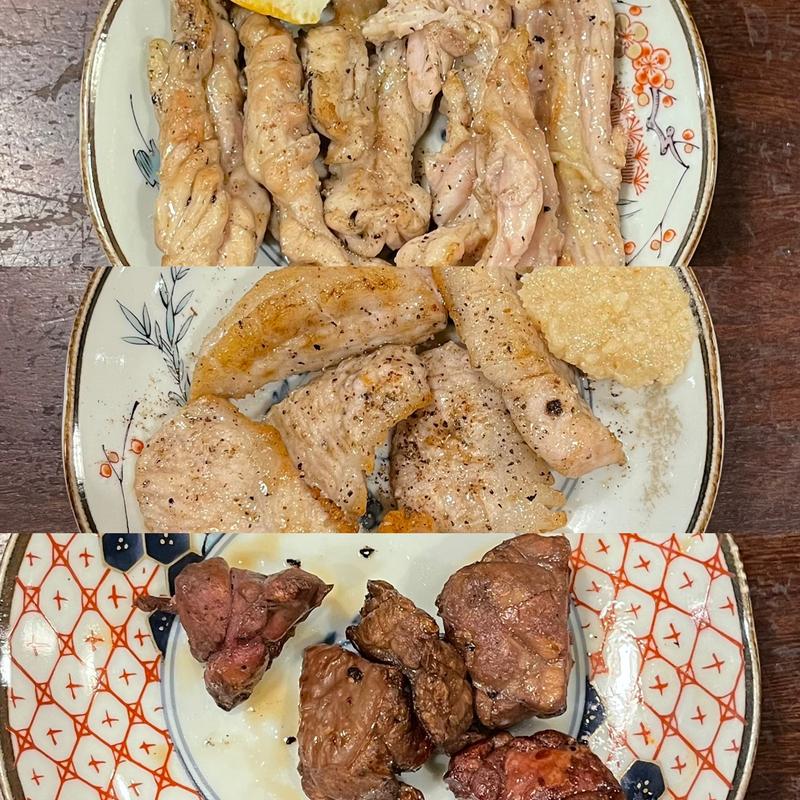 肉おまかせ3種(炭焼と釜めし ながしま)