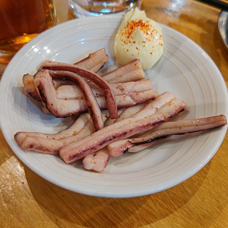 ピリ辛焼きいか(串かつ でんがな 上大岡camio店)