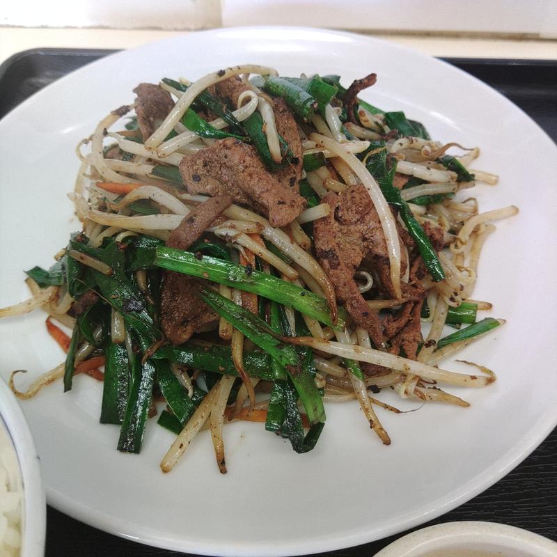 ニラレバ定食(札幌屋台ラーメン 45号店 )