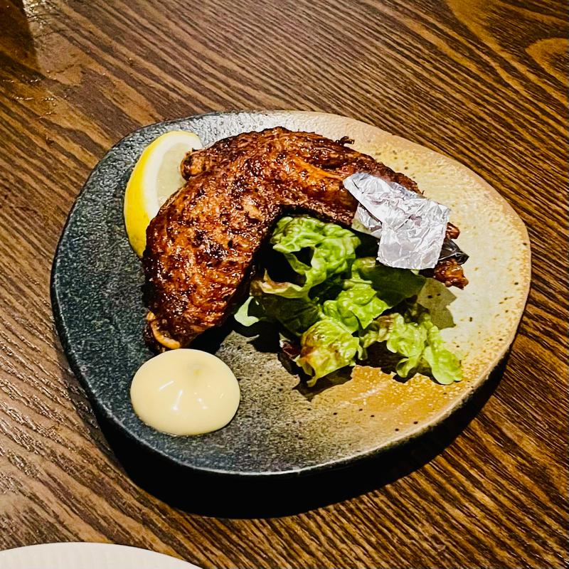 手羽先の黄金揚げ(炭火焼鳥酒房 和光市のおっ鳥家)