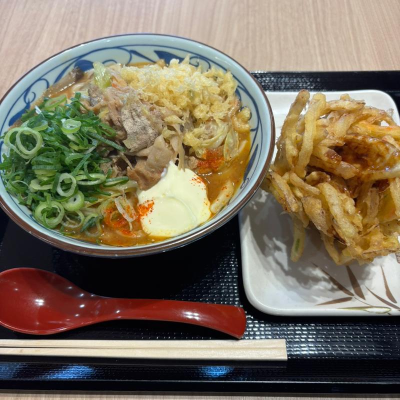 俺たちのガリバタマヨ豚汁うどん(丸亀製麺イオンモール岡崎)