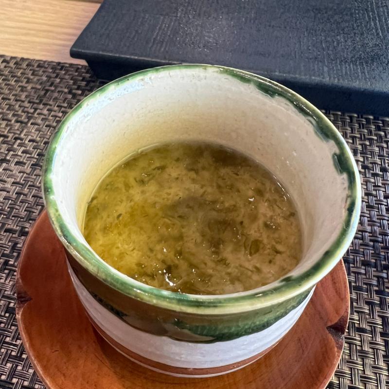 穴子とあおさの茶碗蒸し(鮓 くおん)