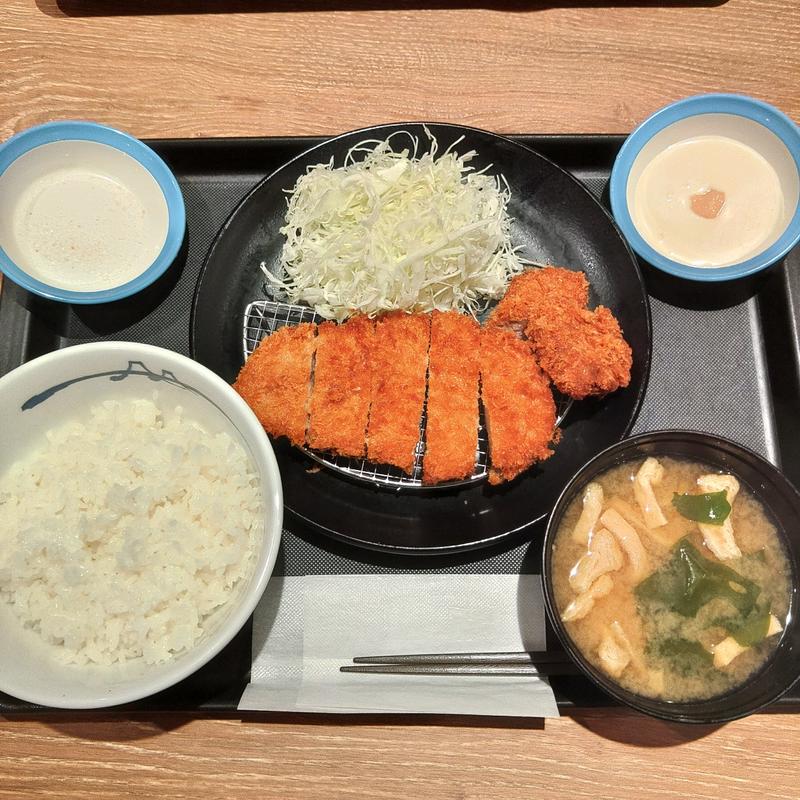 ロースかつ&ラムかつ(1枚)定食(松のや 一関店)