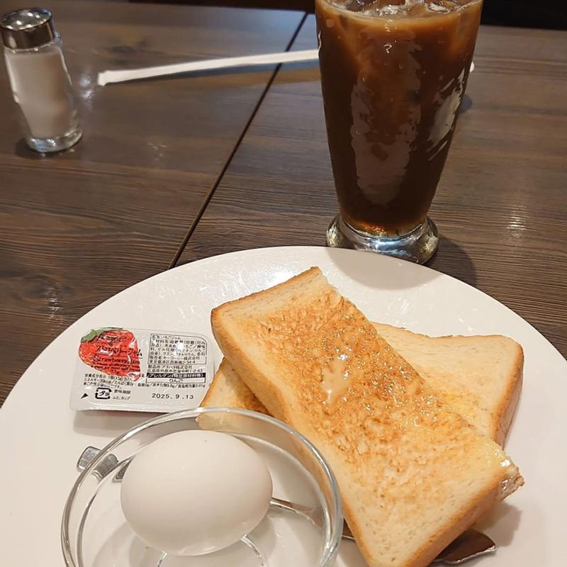 トーストゆで玉子セット(side trip JR高槻駅)