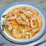 甘えび唐揚げにゅうめん