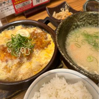 三元豚のロースとんかつ玉子とじ膳(膳や ホワイティ梅田店)