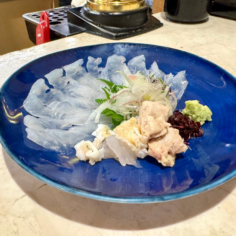 カワハギ刺身(銀座 しまだ)