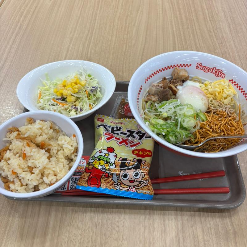 ベビースターまぜそばセット(スガキヤ 岡崎イオンモール店 )