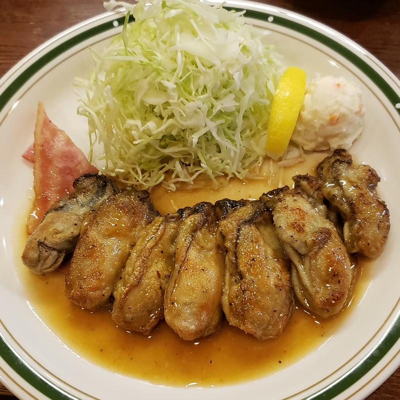 カキバター焼定食(かつれつ四谷たけだ )