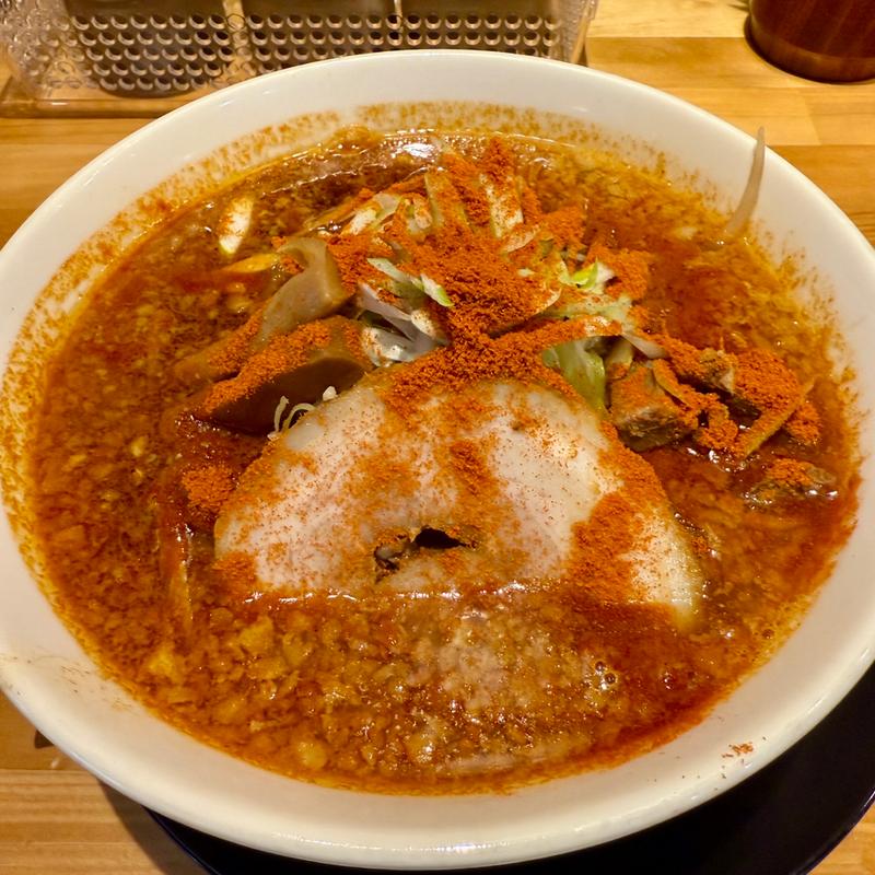 鬼殺の背脂生姜そば鬼辛(麺道 三番目の娘)