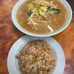 味噌ラーメン 半炒飯