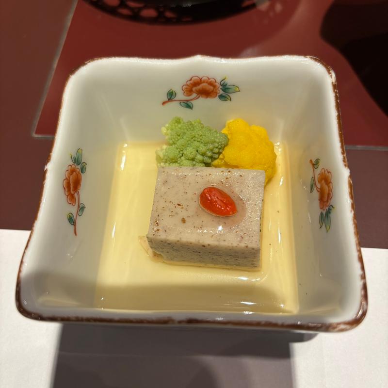 えごま豆腐と野菜えごま油がけ(川場温泉悠湯里庵 )