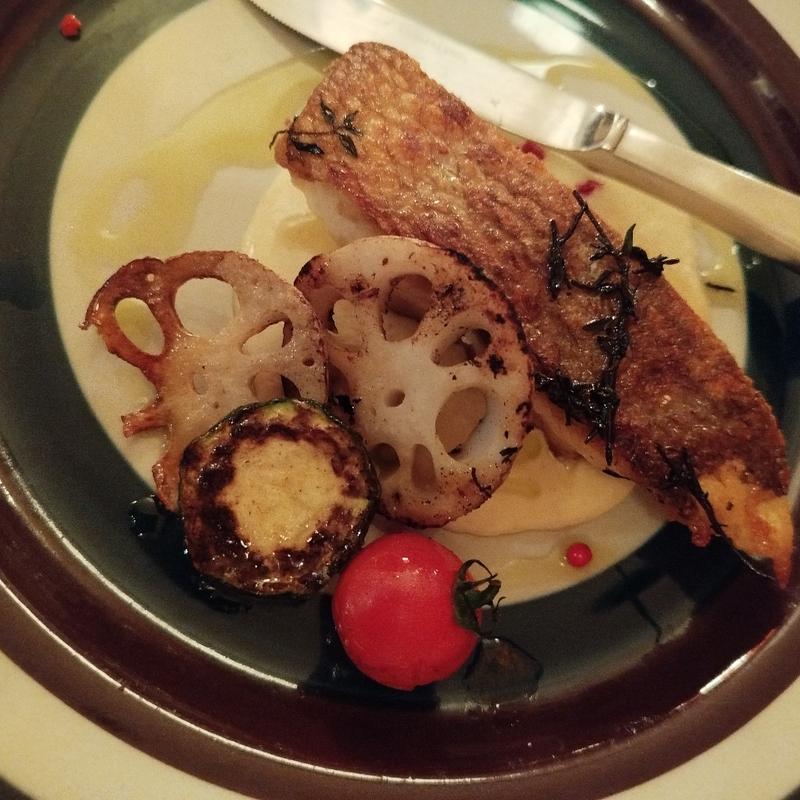 天然真鯛のパリパリ焼き(イタリアン コイケ)