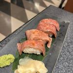 国産牛トロカルビの炙り寿司【4貫】(特選和牛大将軍 東船橋店)