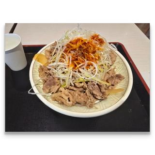 赤だれ白髪ねぎ牛丼＋中盛(すき家 ニッケコルトンプラザ店)