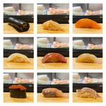 にぎりずし10貫と細巻き1本(鮨屋とんぼ 栄店)