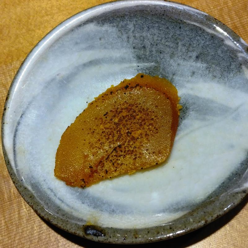 からすみの味噌漬け 炙り(すし いなせ)