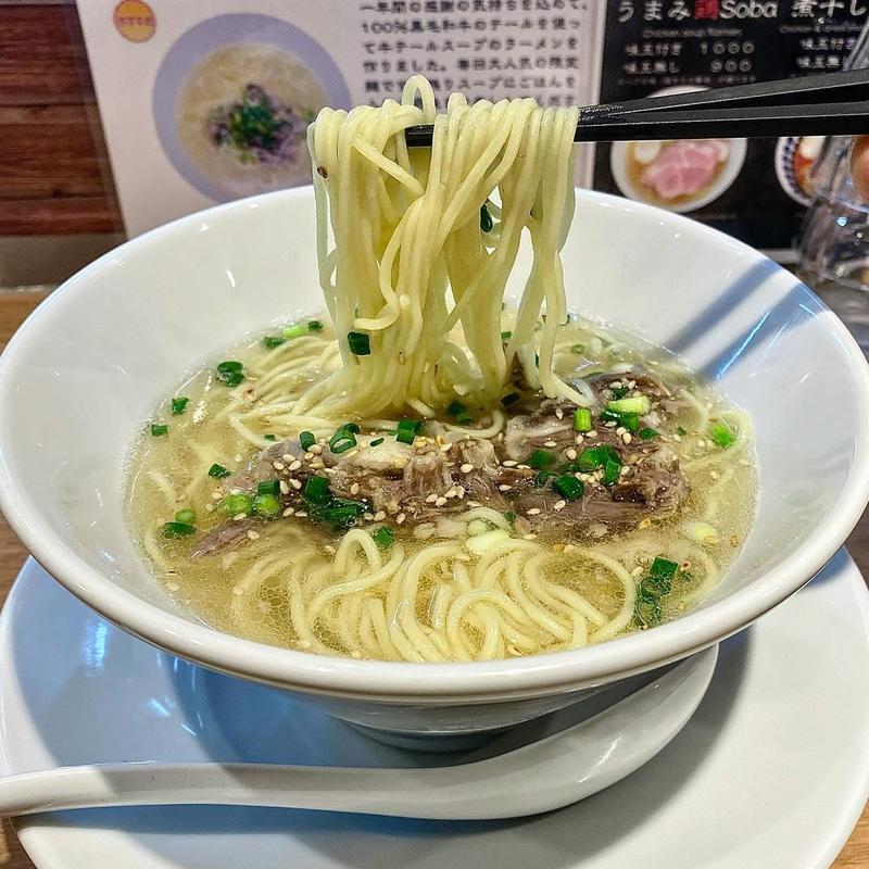 牛テール塩Soba 並 中ごはん(鶏Soba Toraや)