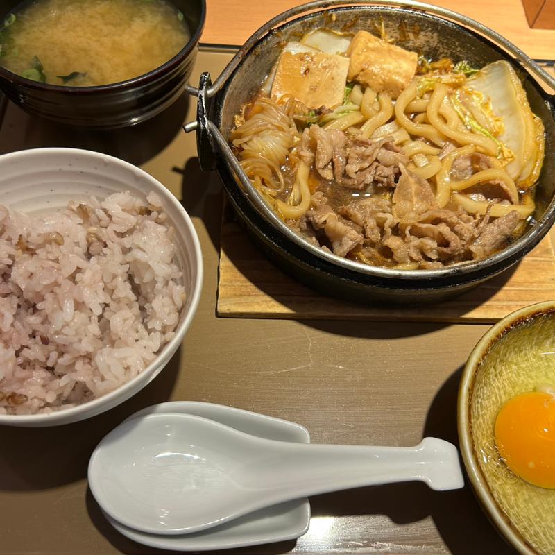 すき焼き定食(やよい軒 日野店)