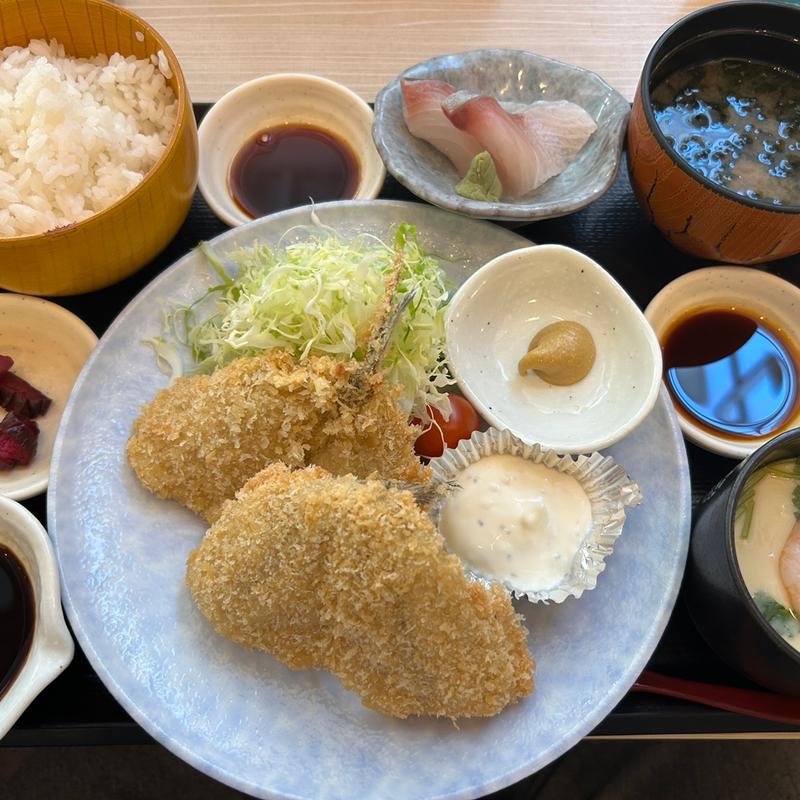 アジフライ定食(三井アウトレットパーク木更津 フードコート)